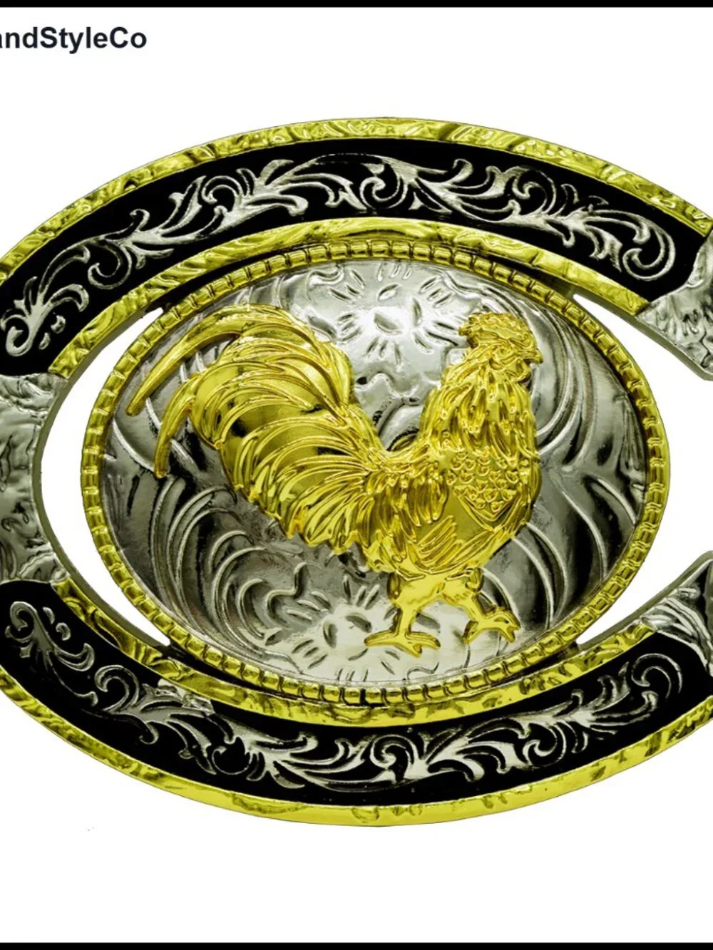 Western Rooster Belt Buckle Zinc Alloy Cowboy Style